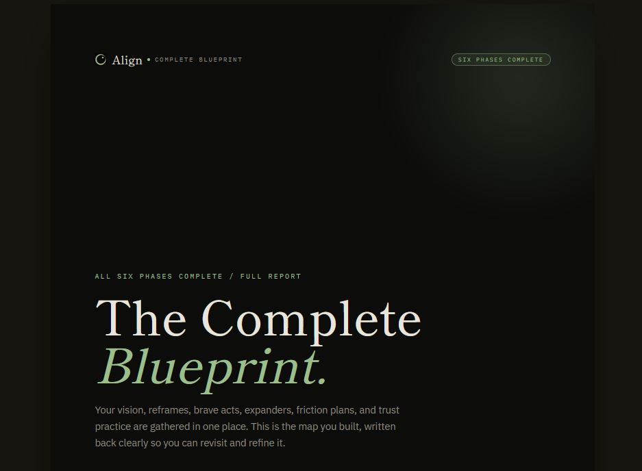 Align Vision Blueprint screenshot